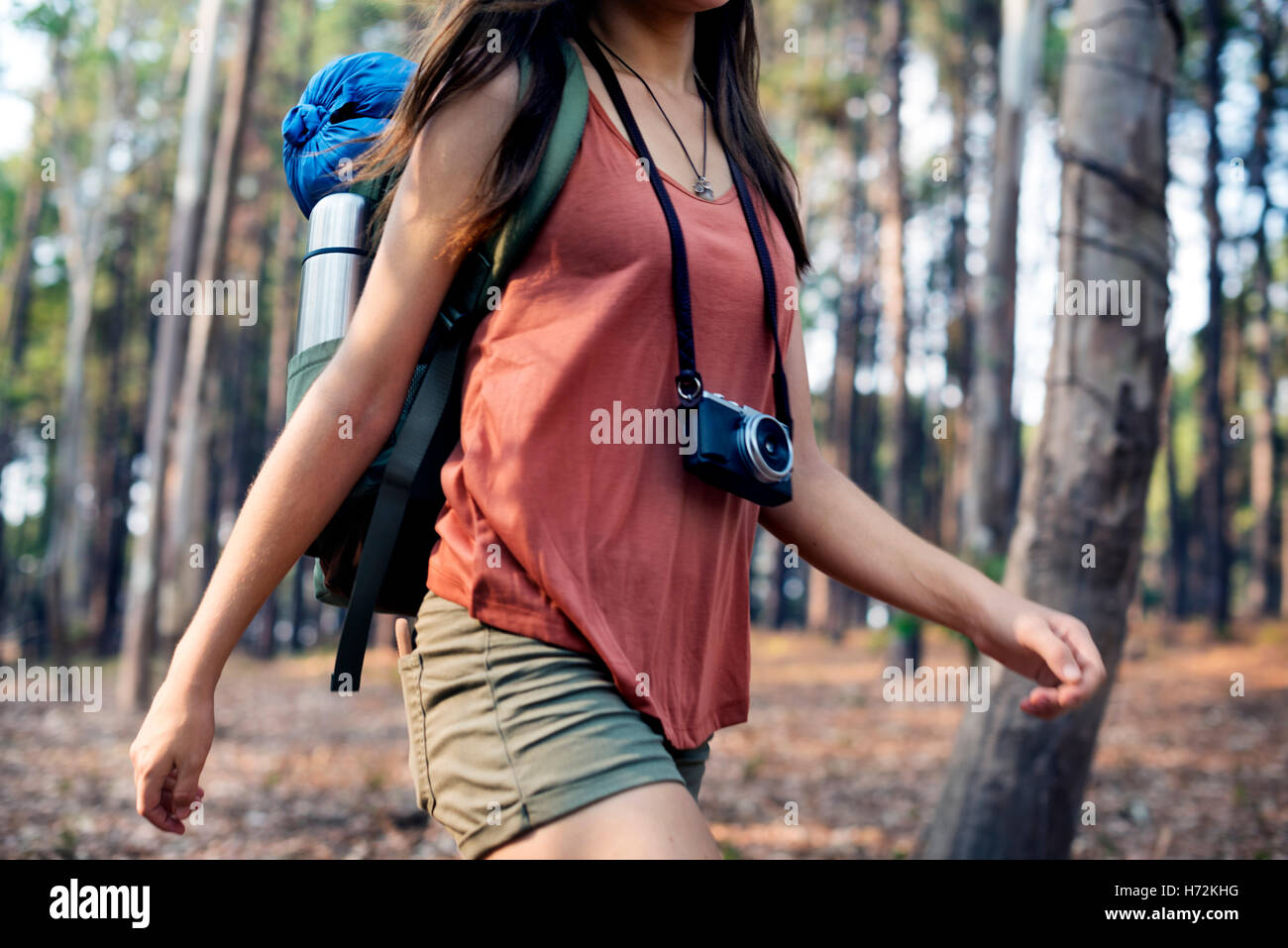 Girl Walking Exploring Outdoors Camera Concept Stock Photo Alamy Girl Walking Exploring Outdoors Camera Concept Stock Photo Alamy