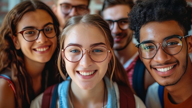 Group Of Young Asian People Wearing Glasses Background Four Young Group Of Young Asian People Wearing Glasses Background Four Young