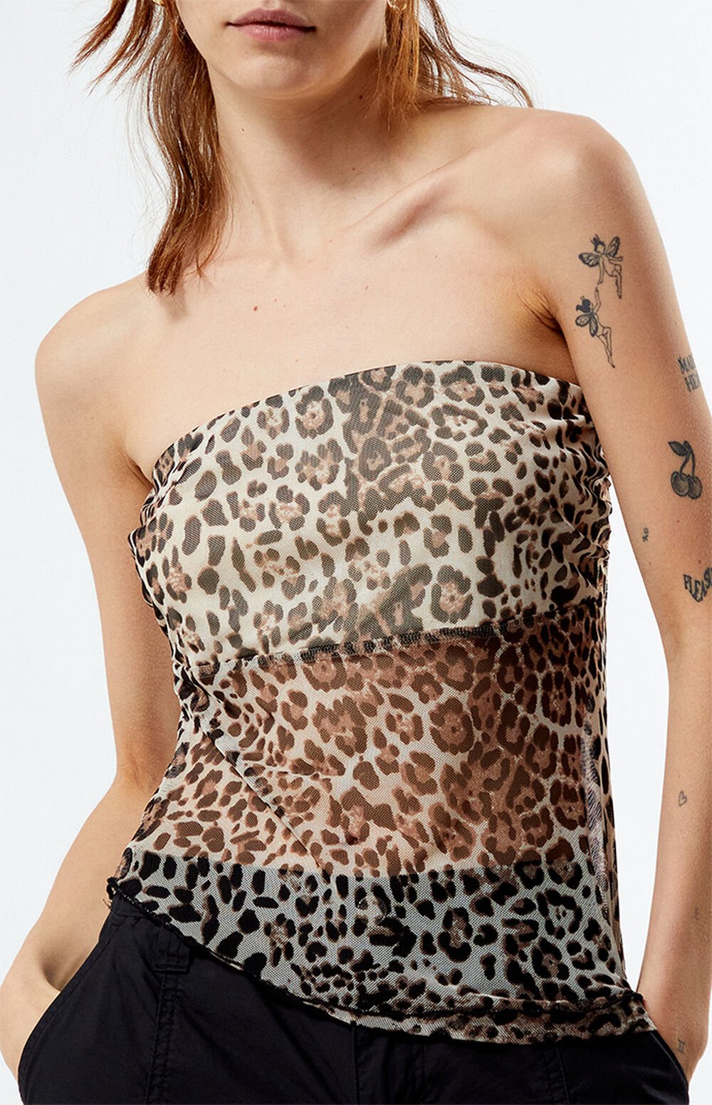 La Hearts Leopard Mesh Asymmetrical Tube Top Pacsun La Hearts Leopard Mesh Asymmetrical Tube Top Pacsun