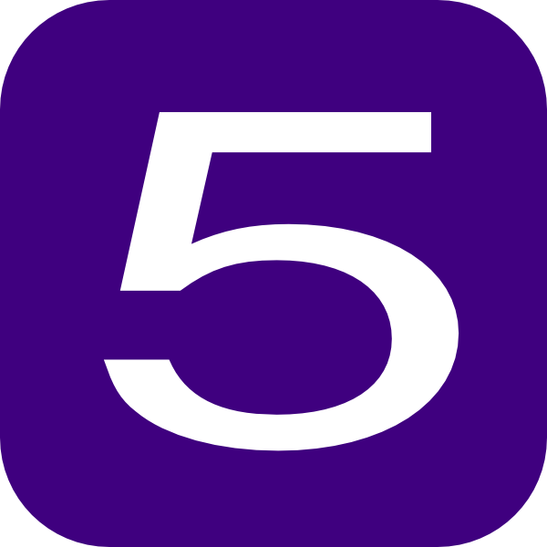 Number 5 Purple