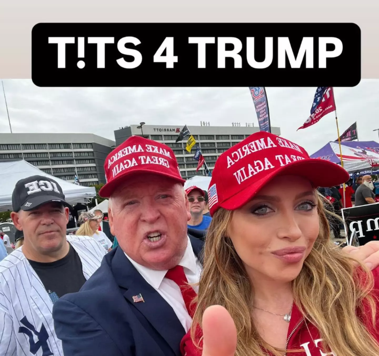 Onlyfans Model Who Flashed The Portal Pulls The Same Stunt At Trump Rally Before Being Kicked Out