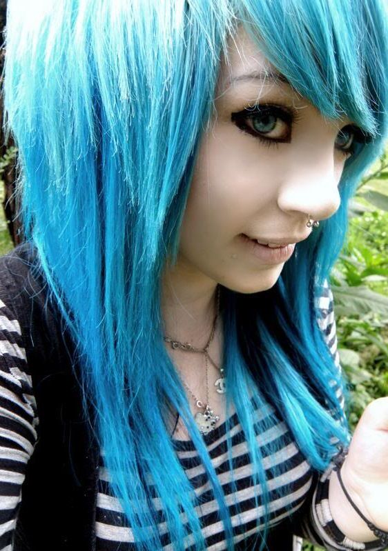 Pinterest Scene Hair Emo Hair Blue Hair