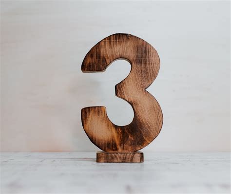 Wooden Number 3 Three Photography Prop Handmade First Birthday Wooden Decoration Props Oak Wood Wooden Number 3 Three Photography Prop Handmade First Birthday Wooden Decoration Props Oak Wood